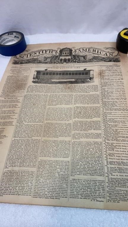 1845 Scientific American newspaper