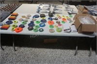 Table Lot;  Tape,Flag tape, Lock out tags and box