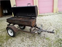 Grill And Smoker 9x4 Feet On Trailer Has Title