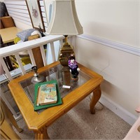 Side Table with glass top