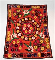 EMBROIDERED UZBEKI SUZANI TAPESTRY