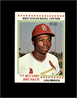 1978 Topps #1 Lou Brock EX to EX-MT+
