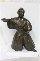 A Vitnage Japanese Cast Iron Samurai