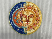 Sun and moon iron or sew on patch 3.5 in