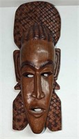 Vintage African Style Wooden Wall Art Mask