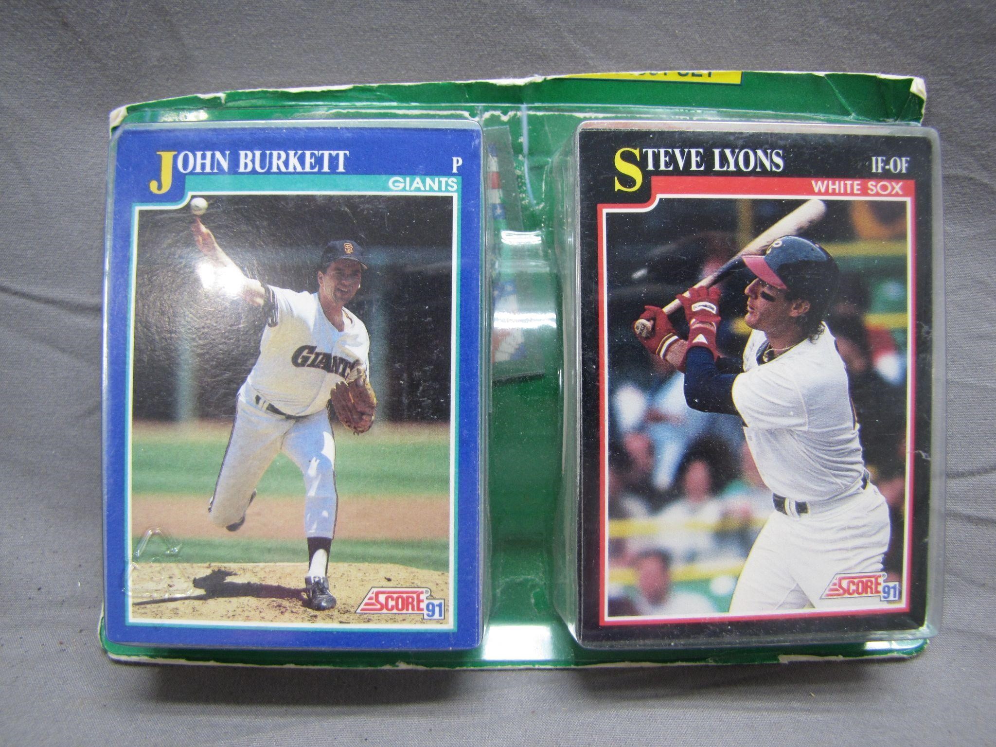 Pack of 1991 Score Baseball Trading Cards