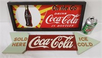 Coca-Cola Arrow Sign and on the Go Sign