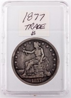 Coin 1877 Trade Silver Dollar in Fine  Rare!