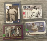 (4) Babe Ruth Cards