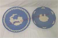 Wedgewood Jasperware Christmas 1969 & 1986 Plates