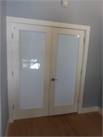 Frosted Glass French Door