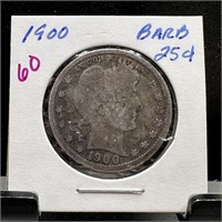 1900 BARBER SILVER QUARTER