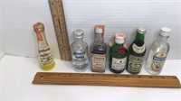 6 vintage mini  liquor bottles * Eiquore