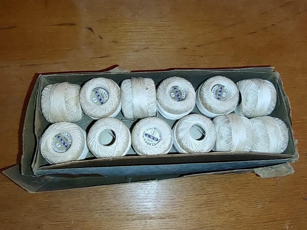 Full Box Vintage Clark's O.N.T Crochet Thread