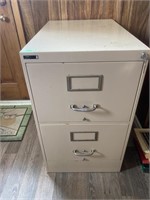 2 Drawer filing cabinet with keys-28x18x30” tall