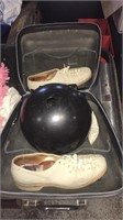 Bowling ball,shoes,case