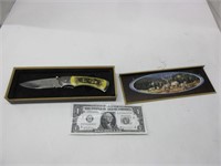 Ornate Elk handle pocket knife