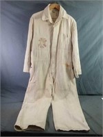 RARE FIND White Rose Vintage Work Coveralls Size