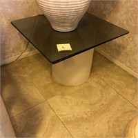 Glass end table with ceramic base #4