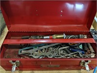 Sears Craftsman Tool box with contents 20" x 6" x