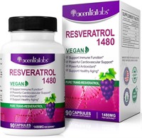 Resveratrol 1,480MG with Quercetin 90 Capsules