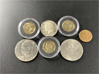 Mixed coin lot including: silver Bicentennial Kenn