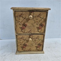 Small 2 Drawer Floral Cabinet