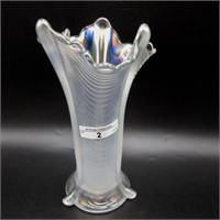 Nwood Drapery vase-7.5" frosty white-toes ok