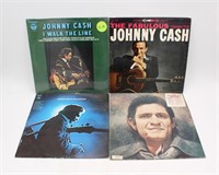 (4) Johnny Cash Vinyl LP Record Albums