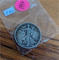 1936 Walking Liberty Half