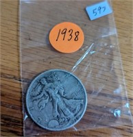 1938 Walking Liberty Half