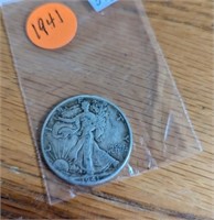 1941 Walking Liberty Half