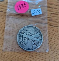 1935 Walking Liberty Half