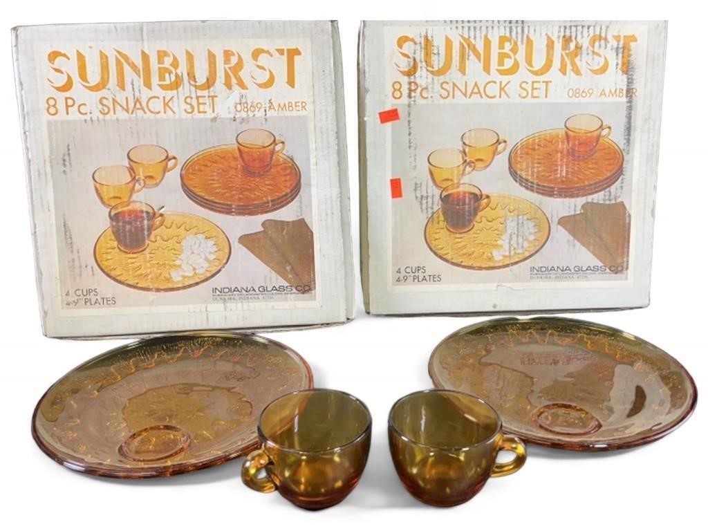 Two sunburst 8pc snack set