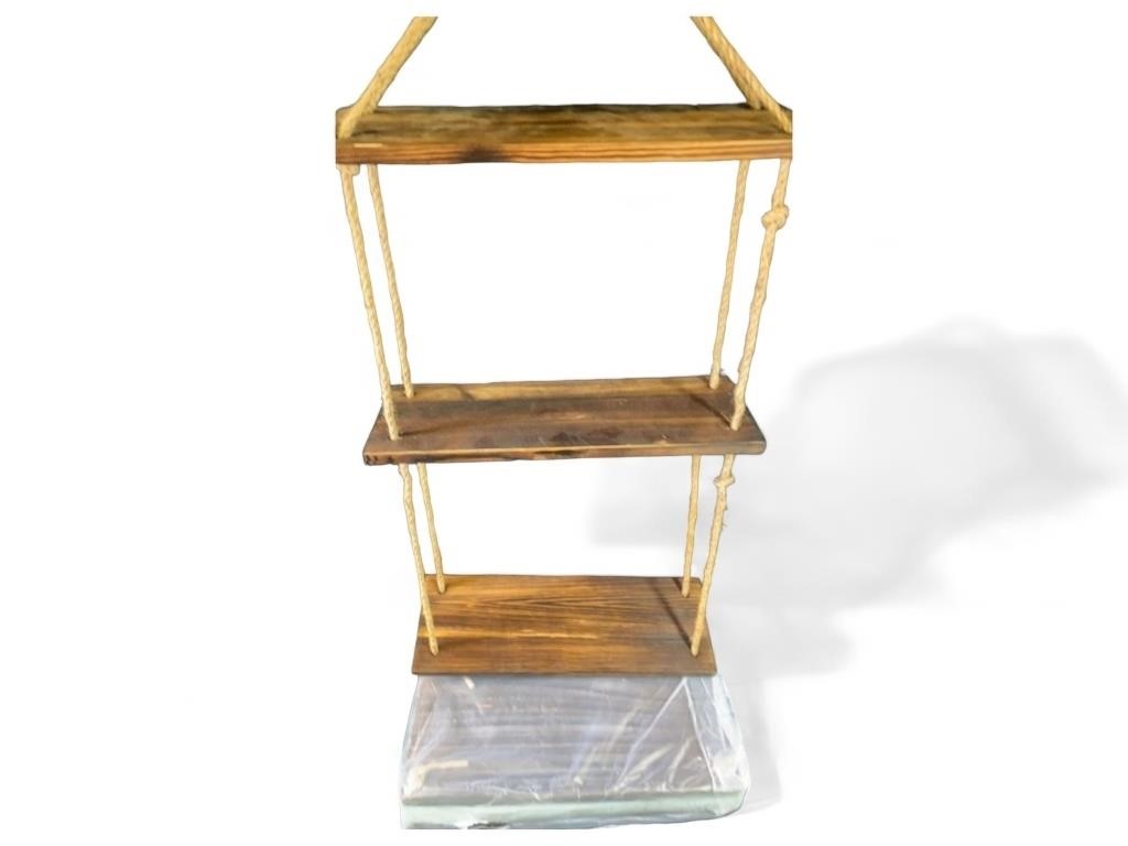 2 Rope Wood Ladder Shelves