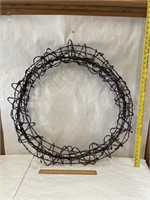 Vintage Barbed Wire Door Wreath