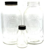 (3) Horlick's Malted Milk Glass Bottles