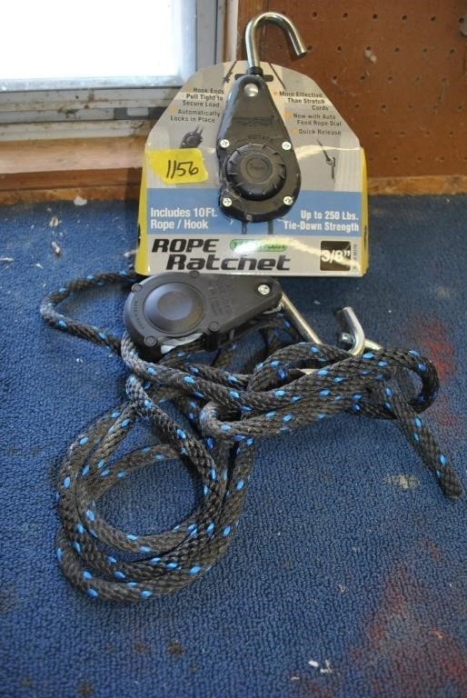 2 3/8" rope ratchet.  1 new