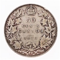 Canada 1913 Silver 50 Cents