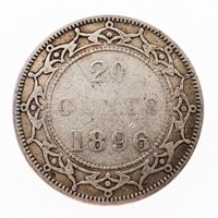 NFLD. 1896 Sterling Silver 20 cents