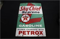 Texaco Sky Chief Supreme porcelain metal sign