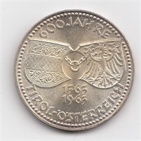 1963 Austria 50 Schilling Silver Coin