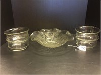 4 Glass Bowls (5 1/2") - Glass Bowl (11")