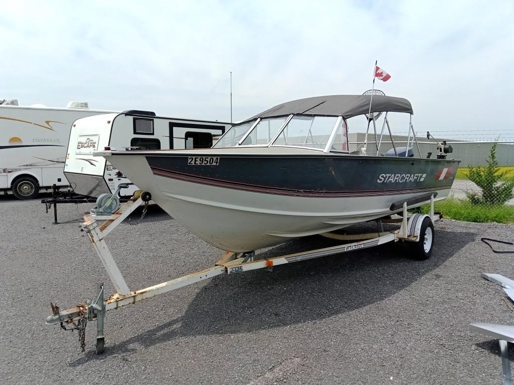 1989 Starcraft HL220V V-Hull Boat W/ Trailer