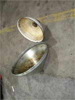 (2) Large Metal Funnels  18 & 24 inch