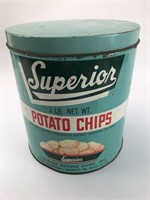 Vintage Superior Potato Chips Tin