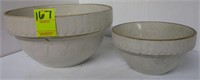 2 CROCK BOWLS