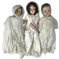 (3) Antique Composition Baby Dolls