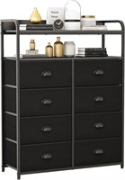 Furologee 8 Drawers Dresser with Double Shelf