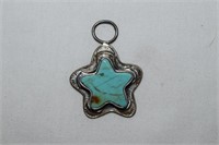 Sterling Silver Star Pendant w/ Turquoise